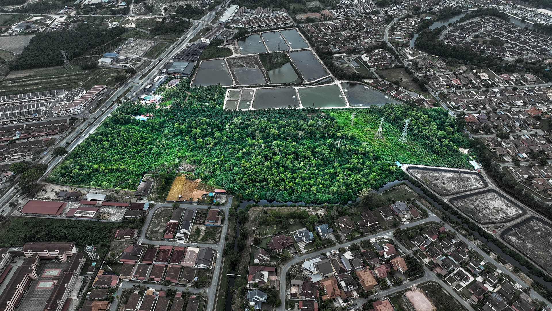 Drone capturing aerial survey data for construction tender preparation