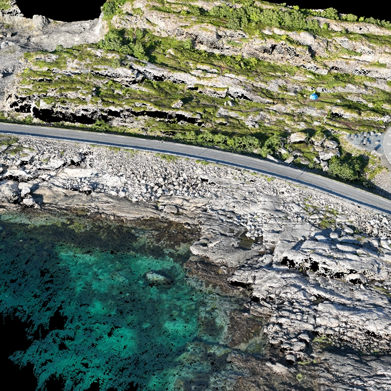 3D point cloud sample 2 - Classified terrain points